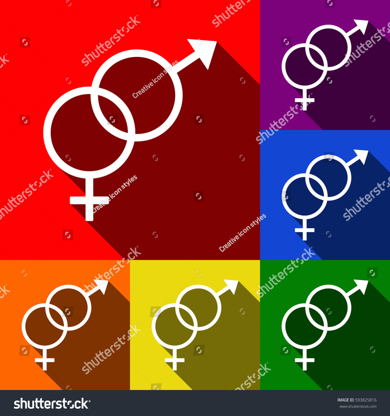 Sex Symbol Sign Vector Set Icons เวกเตอร์สต็อก ปลอดค่าลิขสิทธิ์ 593825816 Shutterstock