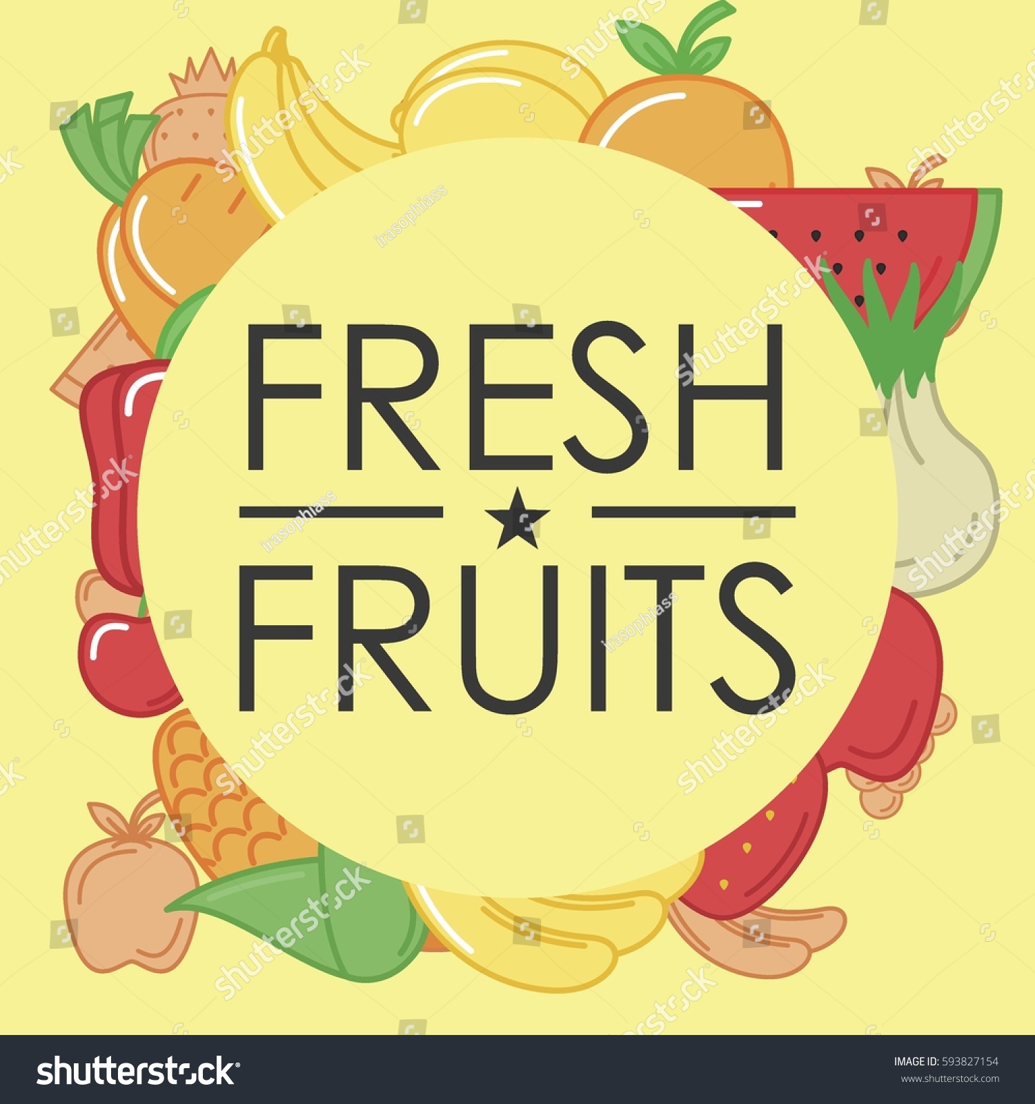 Fruit Vegetable Poster Background Stock Vector (Royalty Free) 593827154 ...