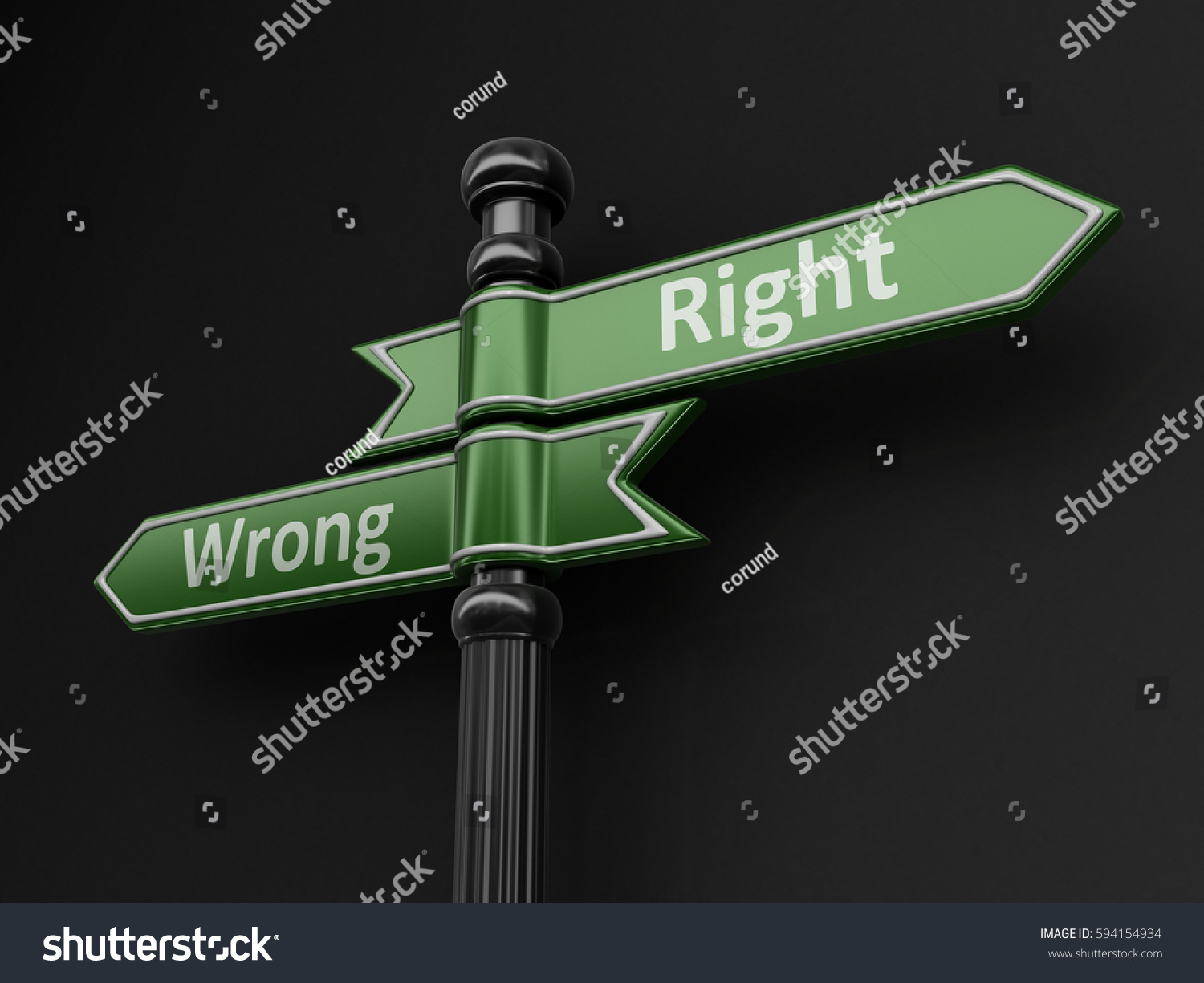 3d Illustration Wrong Way Road Sign Stock Illustration 594154934 ...