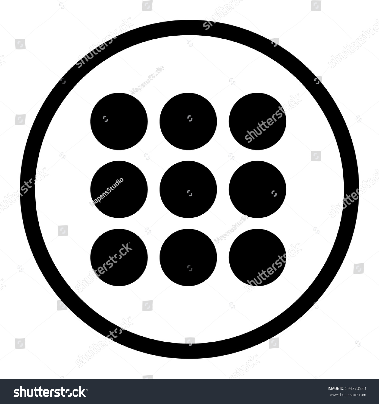 Keypad Icon Circle On White Background Stock Vector (Royalty Free ...