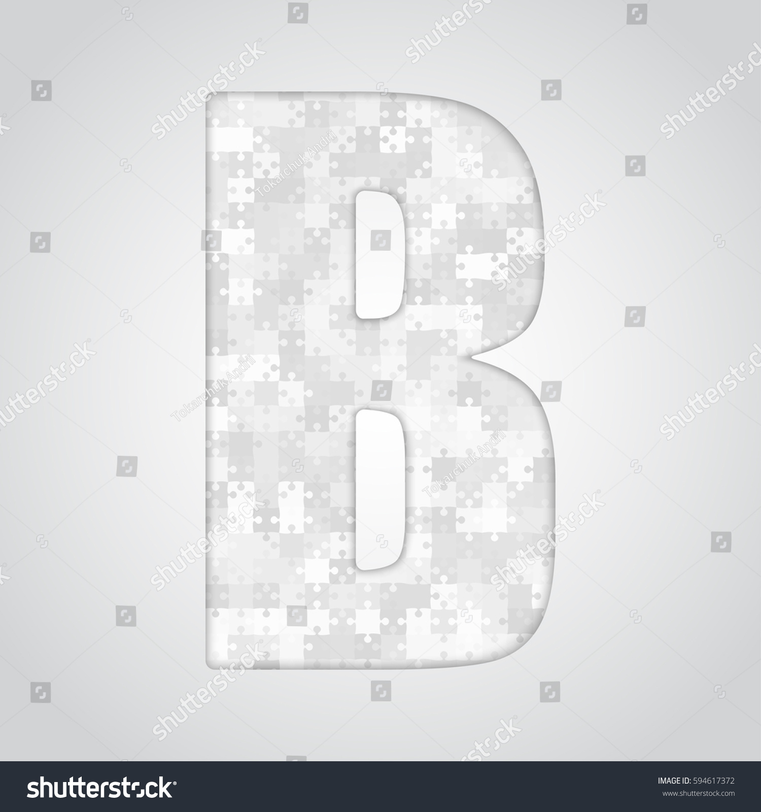 Vector Puzzle Piece Letter B Jigsaw Stock Vector (Royalty Free ...