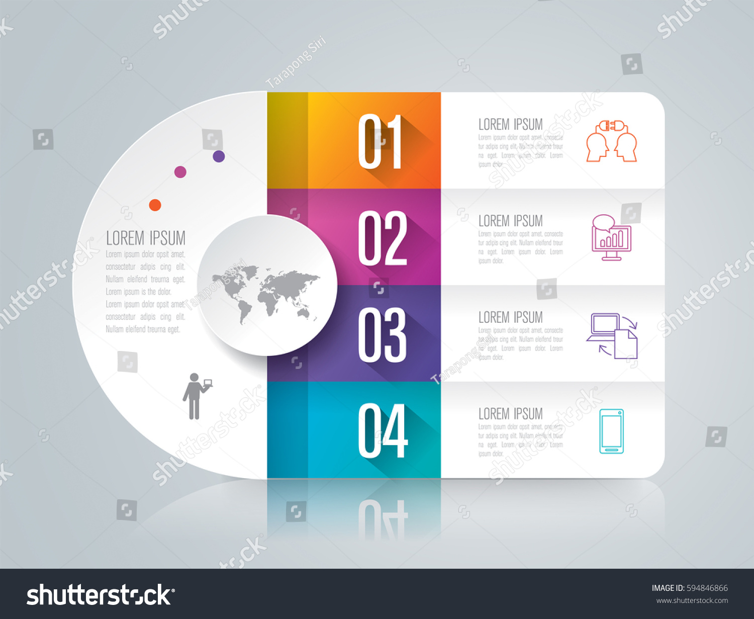 Infographics Design Vector Marketing Icons Can Stock Vector (Royalty ...