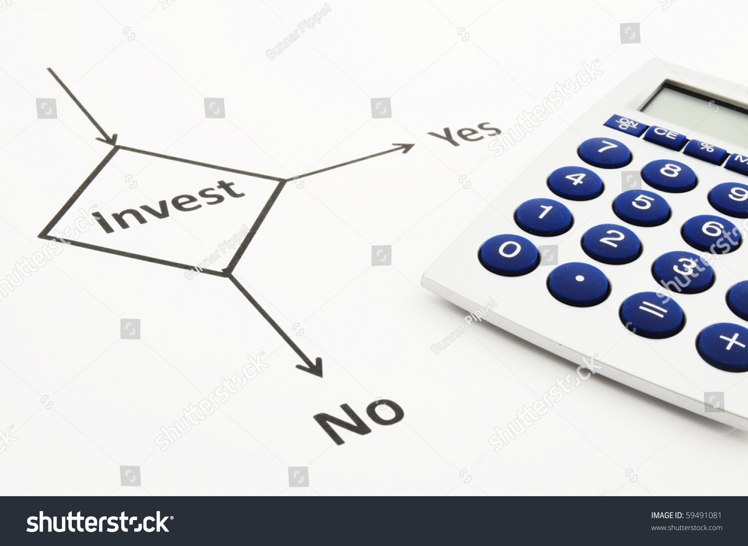 Investment Flowchart Showing Business Finance Concept Stock Photo ...