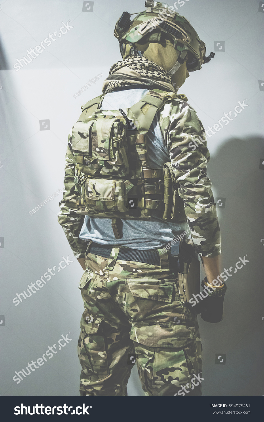 Spec Ops Soldier Uniform Weapon Helmet Stock Photo 594975461 | Shutterstock