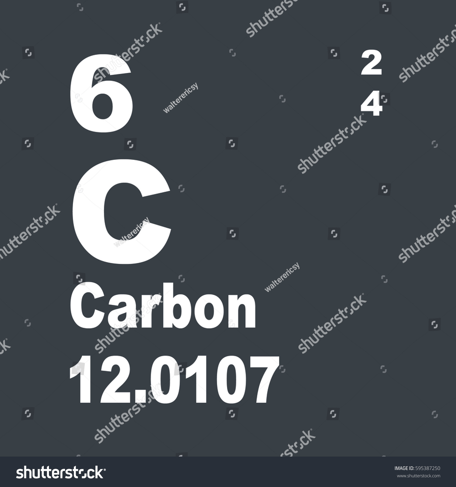 Carbon Periodic Table Elements Stock Illustration 595387250 | Shutterstock