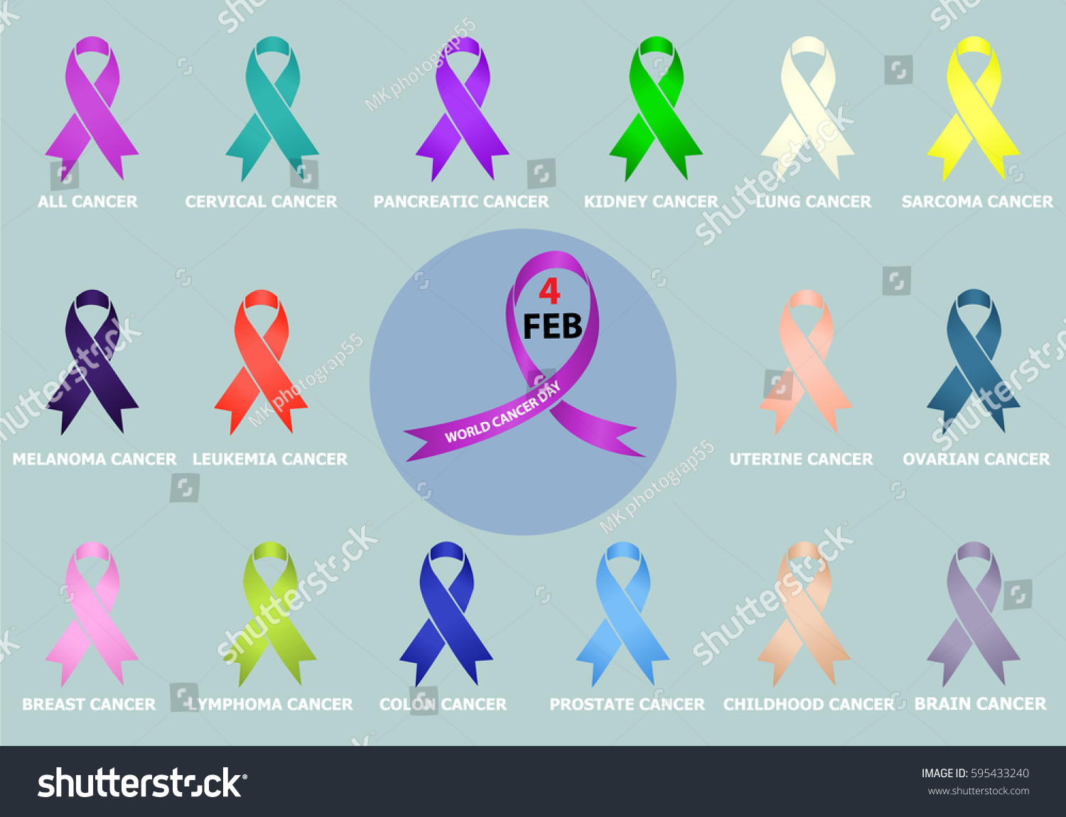 Ribbon Pack Campaign Against Cancer Vector Stock Vector (Royalty Free ...