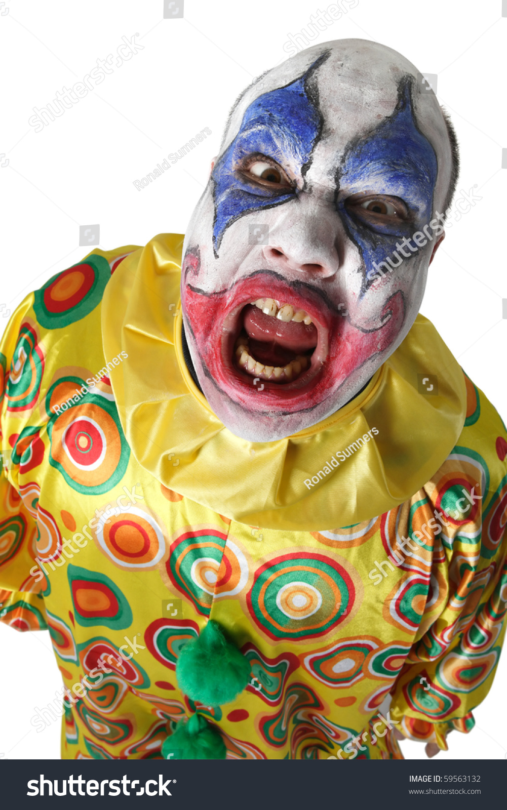 Nasty Evil Clown Angry Looking Mean Foto stock 59563132 | Shutterstock