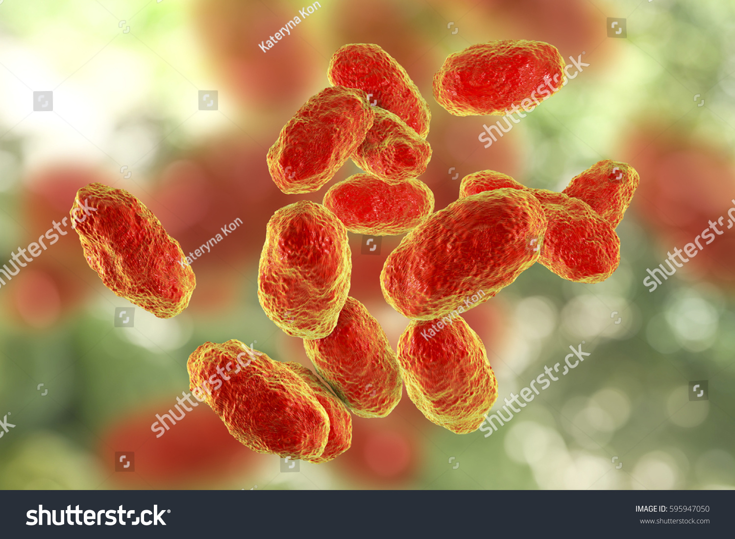 Bacterias De Haemophilus Influenzae, Ilustración 3D.: Ilustración De ...