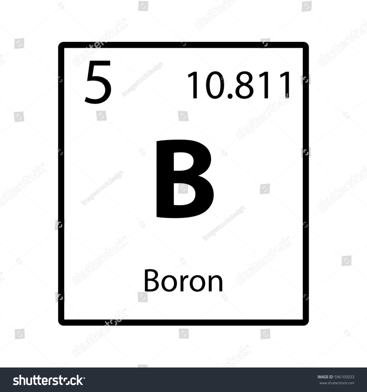 Boron Periodic Table Element Icon On Stock Vector (Royalty Free ...