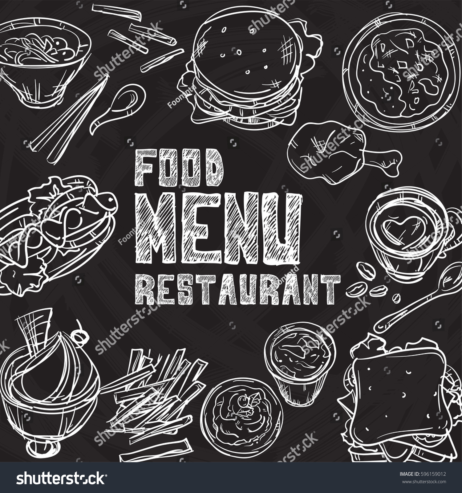 Menu Food Restaurant Drawing Graphic Design Stock Vector (Royalty Free ...