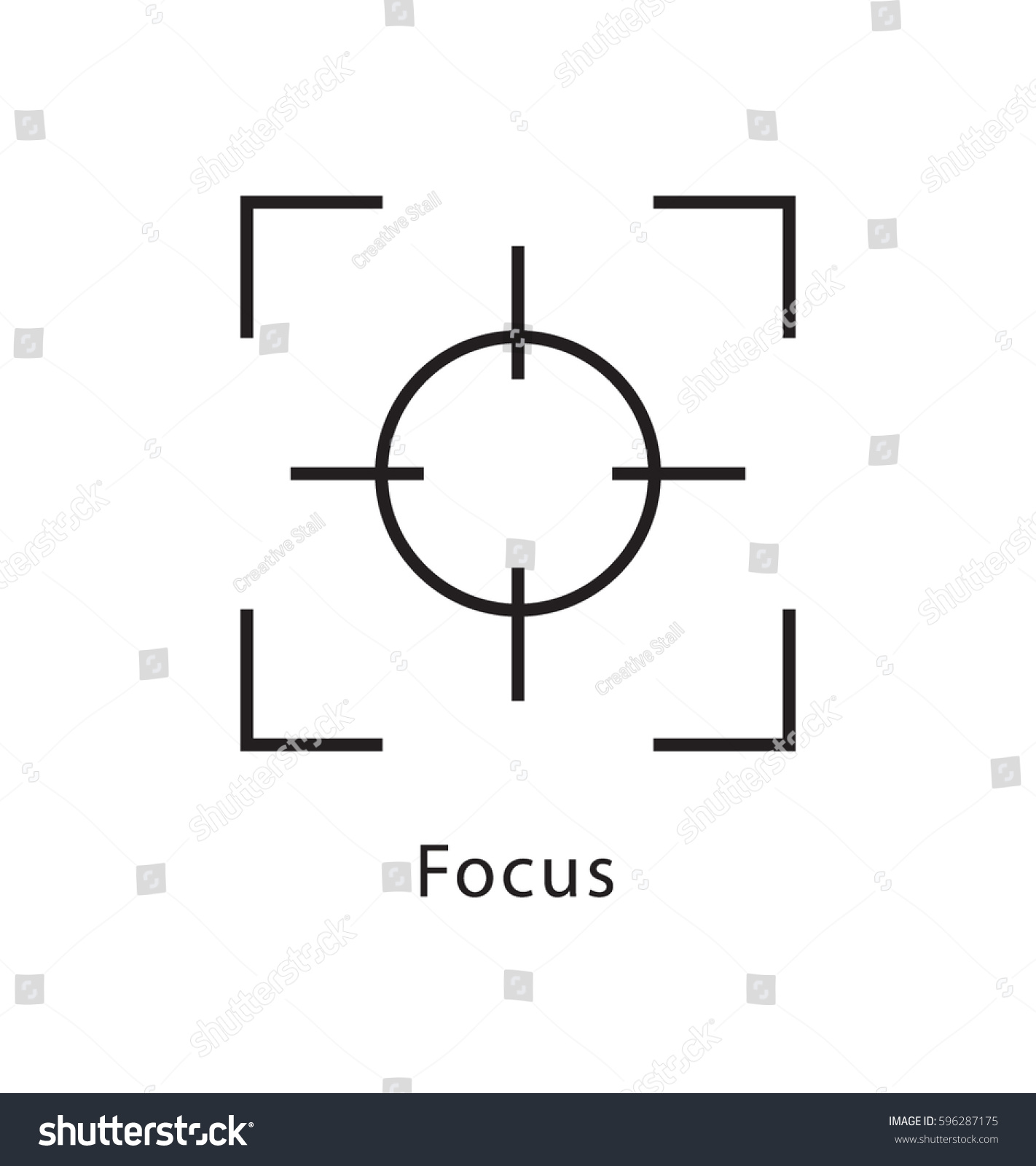 Focus Vector Line Icon Stock Vector (royalty Free) 596287175 