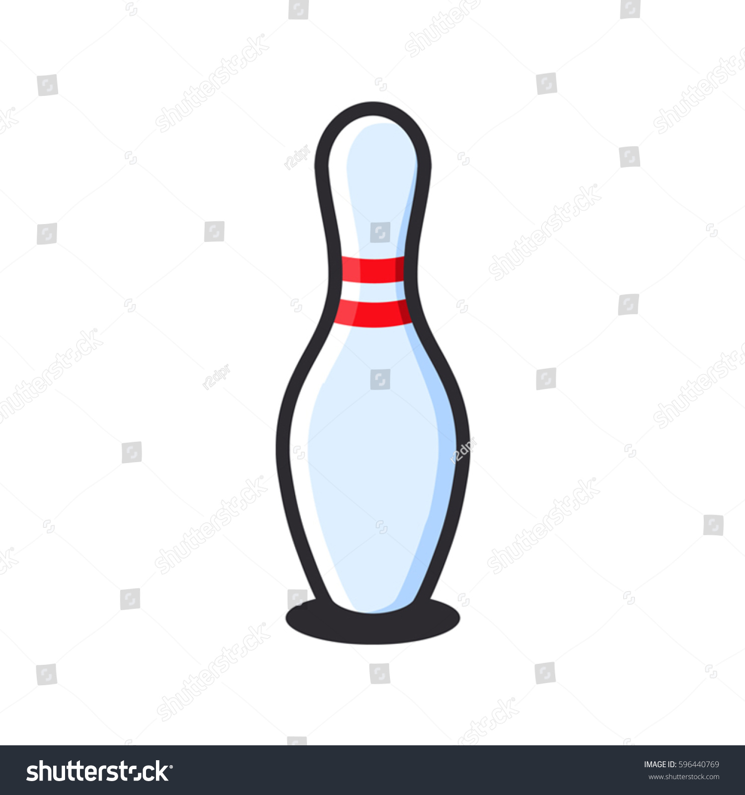 Bowling Game Bowling Pin Bowling Skittle Stock Vector (Royalty Free ...