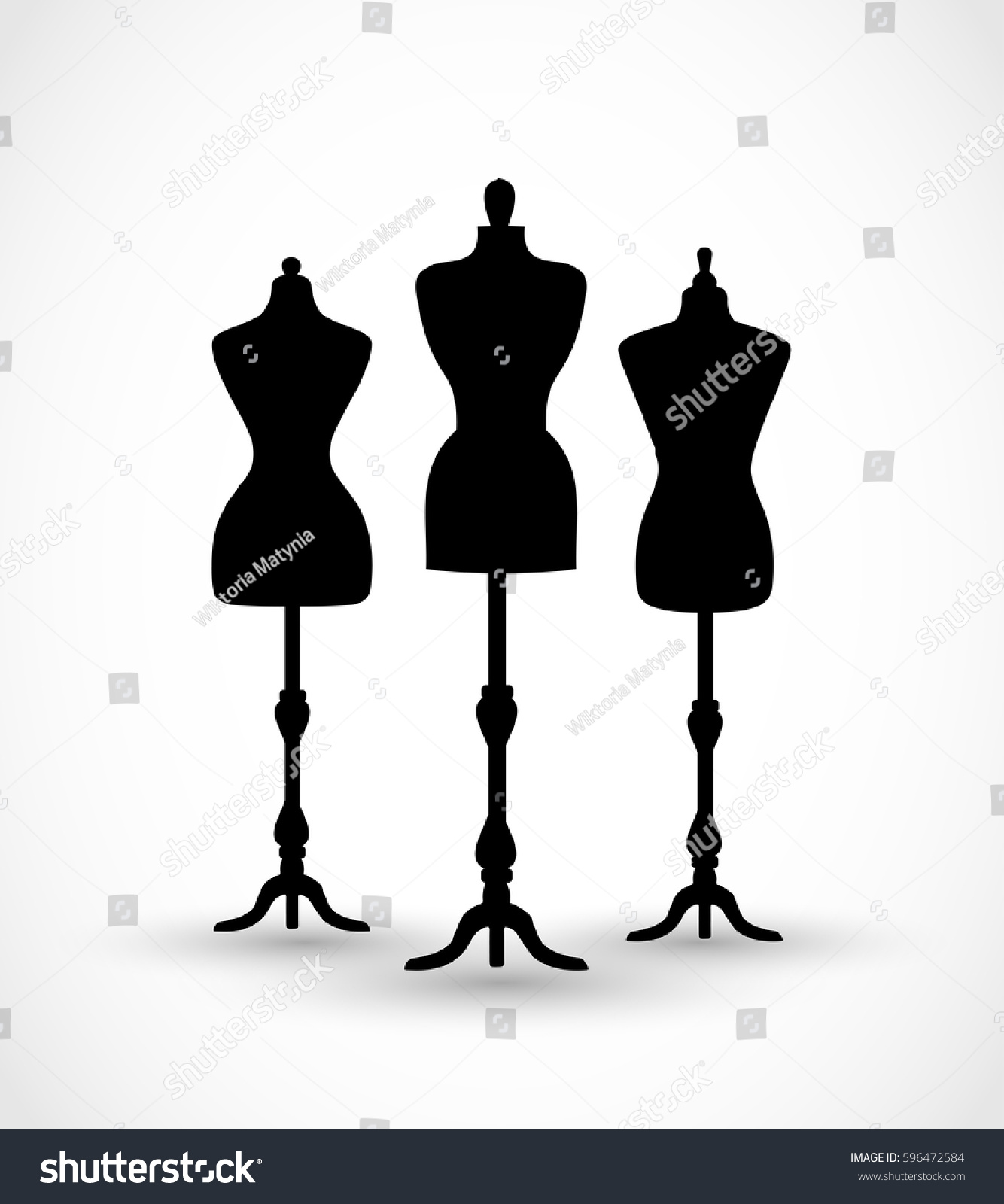 Mannequin Set Vector Stock Vector (Royalty Free) 596472584 | Shutterstock