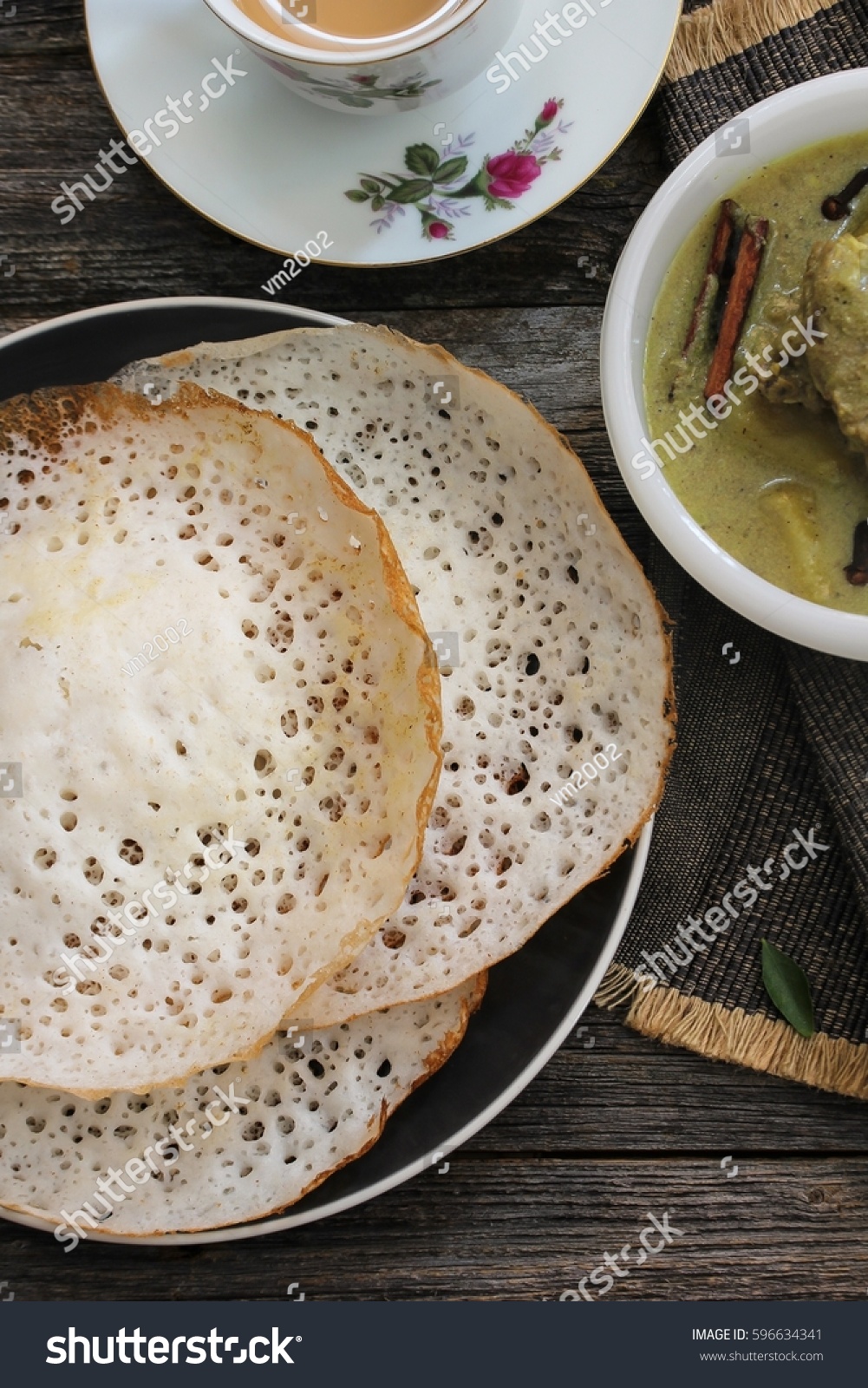 Appam Palappam Mutton Stew Gluten Free Stock Photo 596634341 | Shutterstock