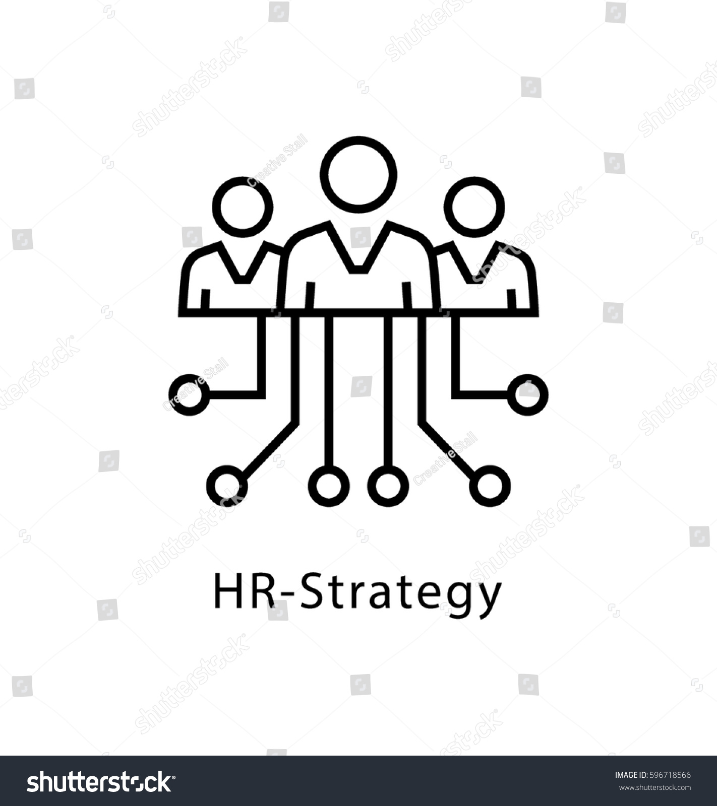 Hr Strategy Vector Line Icon Stock Vector (Royalty Free) 596718566 ...