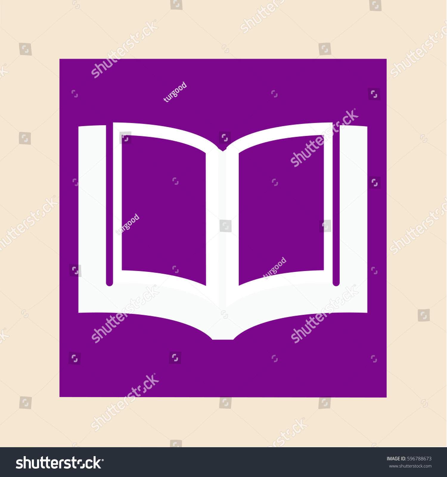 Stock Vector Vector Book Icon Or Library Sign For Map 596788673 