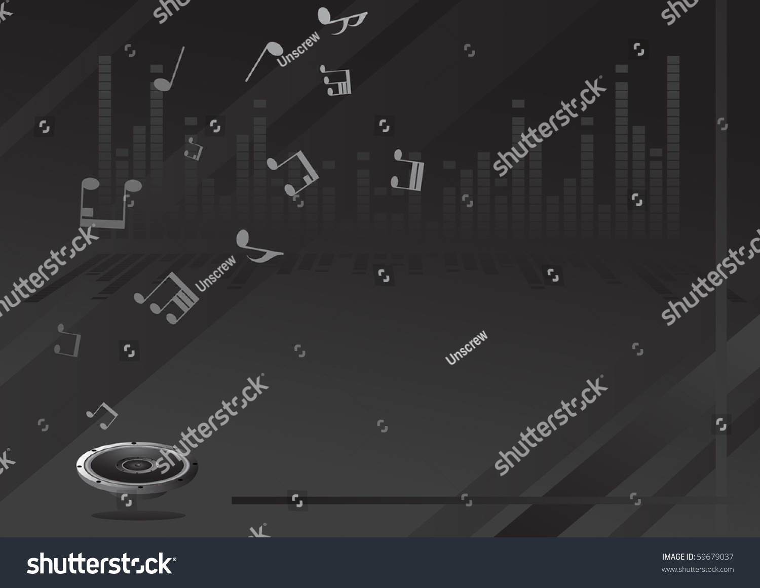 Abstract Black Music Background Clipart Stock Vector (Royalty Free ...