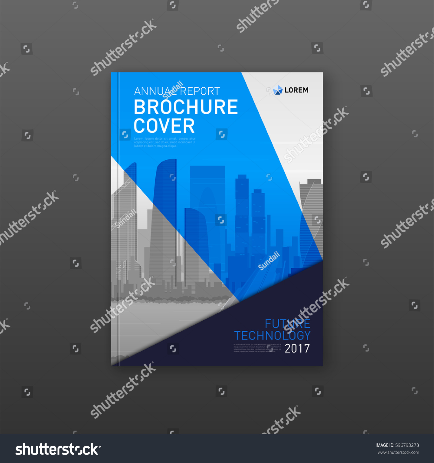 Brochure Cover Design Template Construction Real Stock Vector (Royalty ...