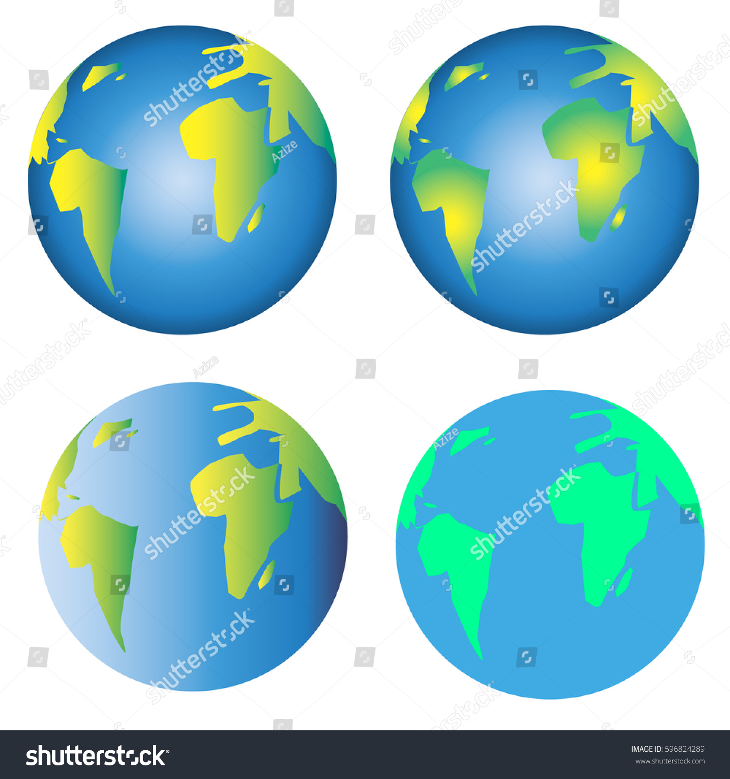 Planet Earth Vector Stock Vector (Royalty Free) 596824289 | Shutterstock