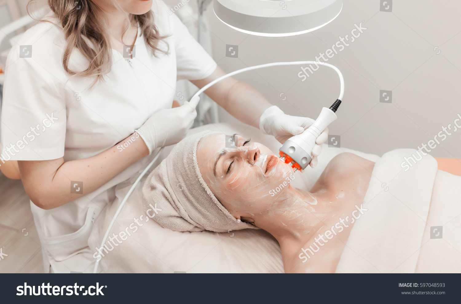Rejuvenating Facial Treatment Model Getting Lifting 스톡 사진 597048593 Shutterstock