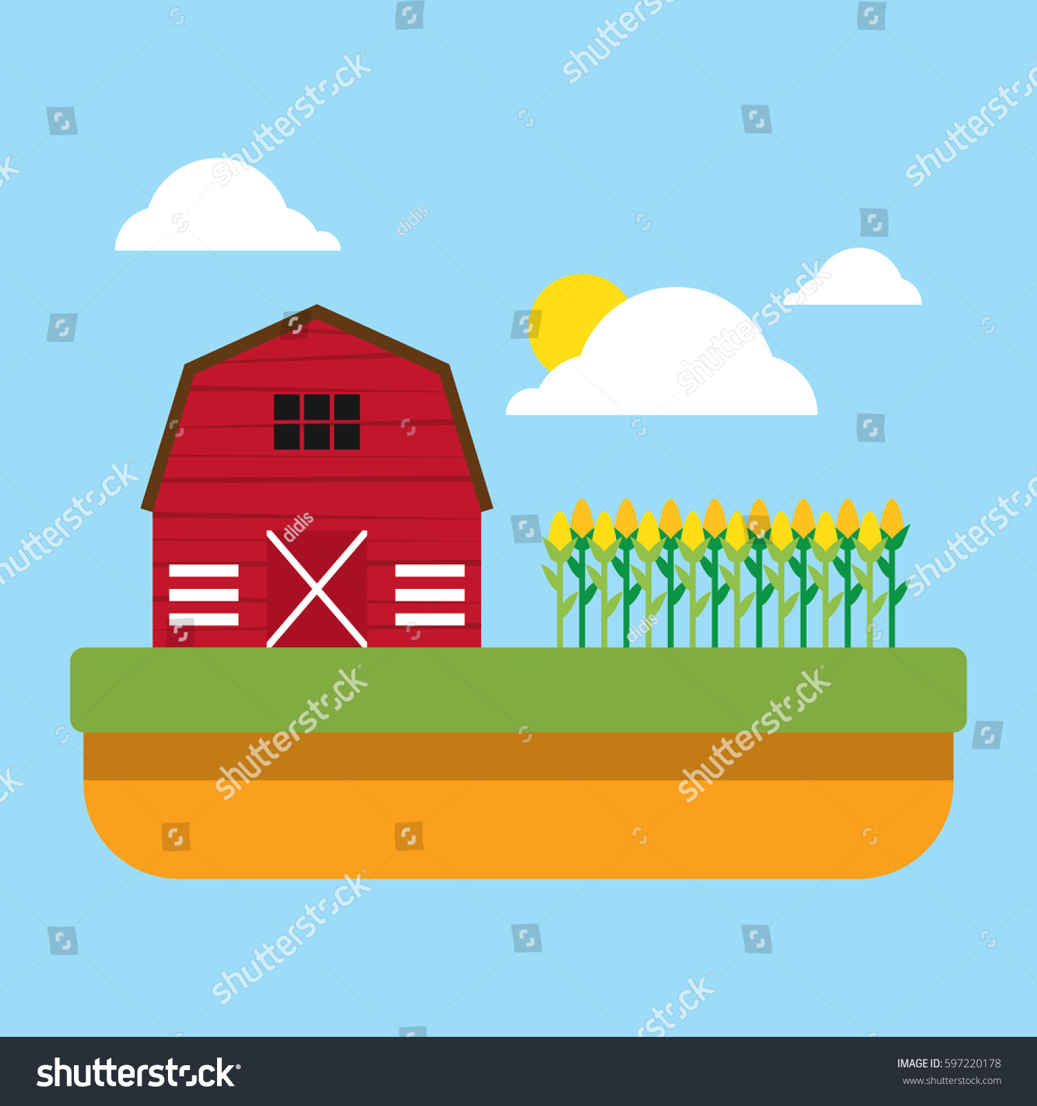 Cartoon Ranch Illustration Stock Vector Royalty Free Shutterstock