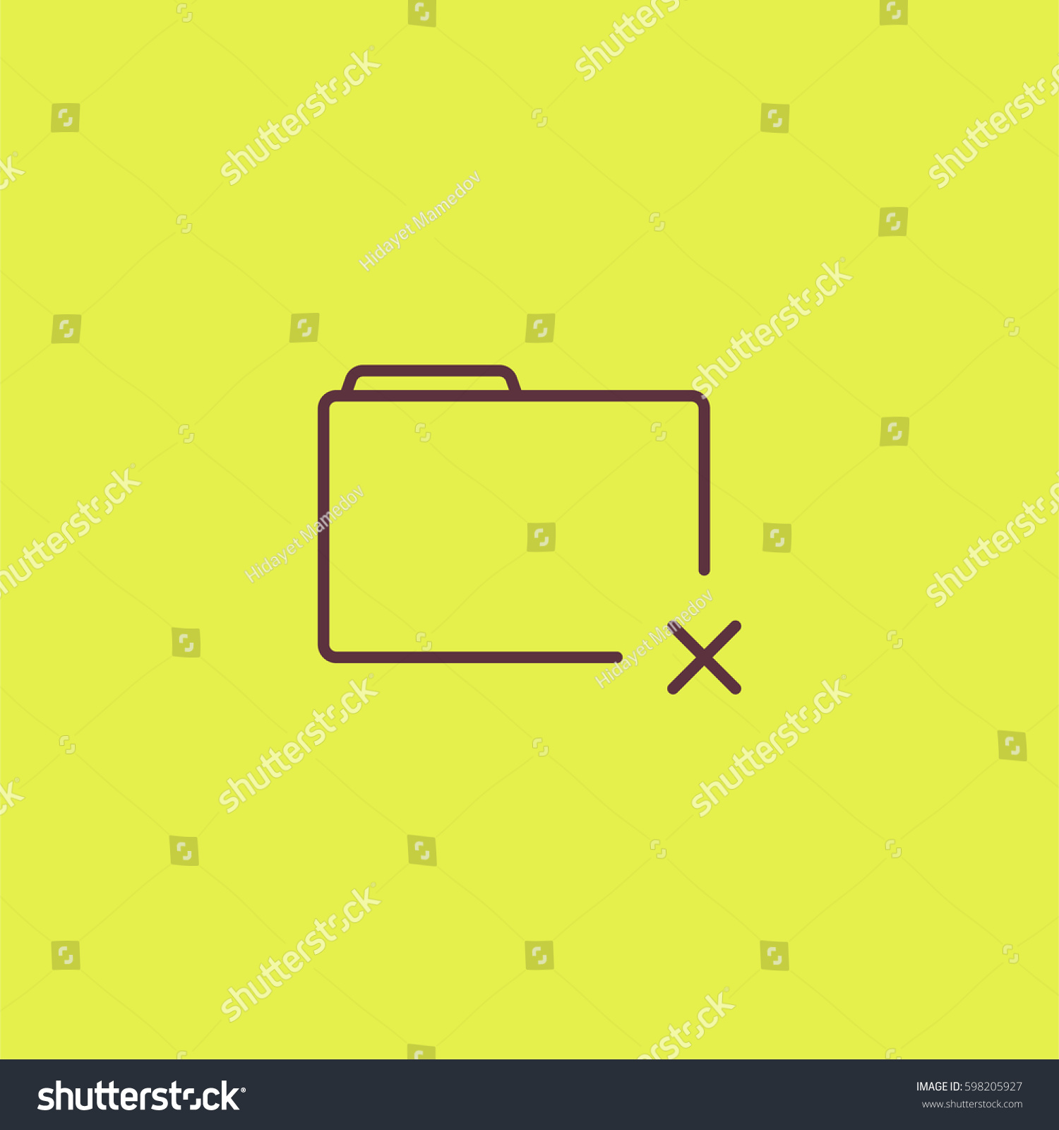Remove Folder Icon Delete File Vector 库存矢量图（免版税）598205927 Shutterstock