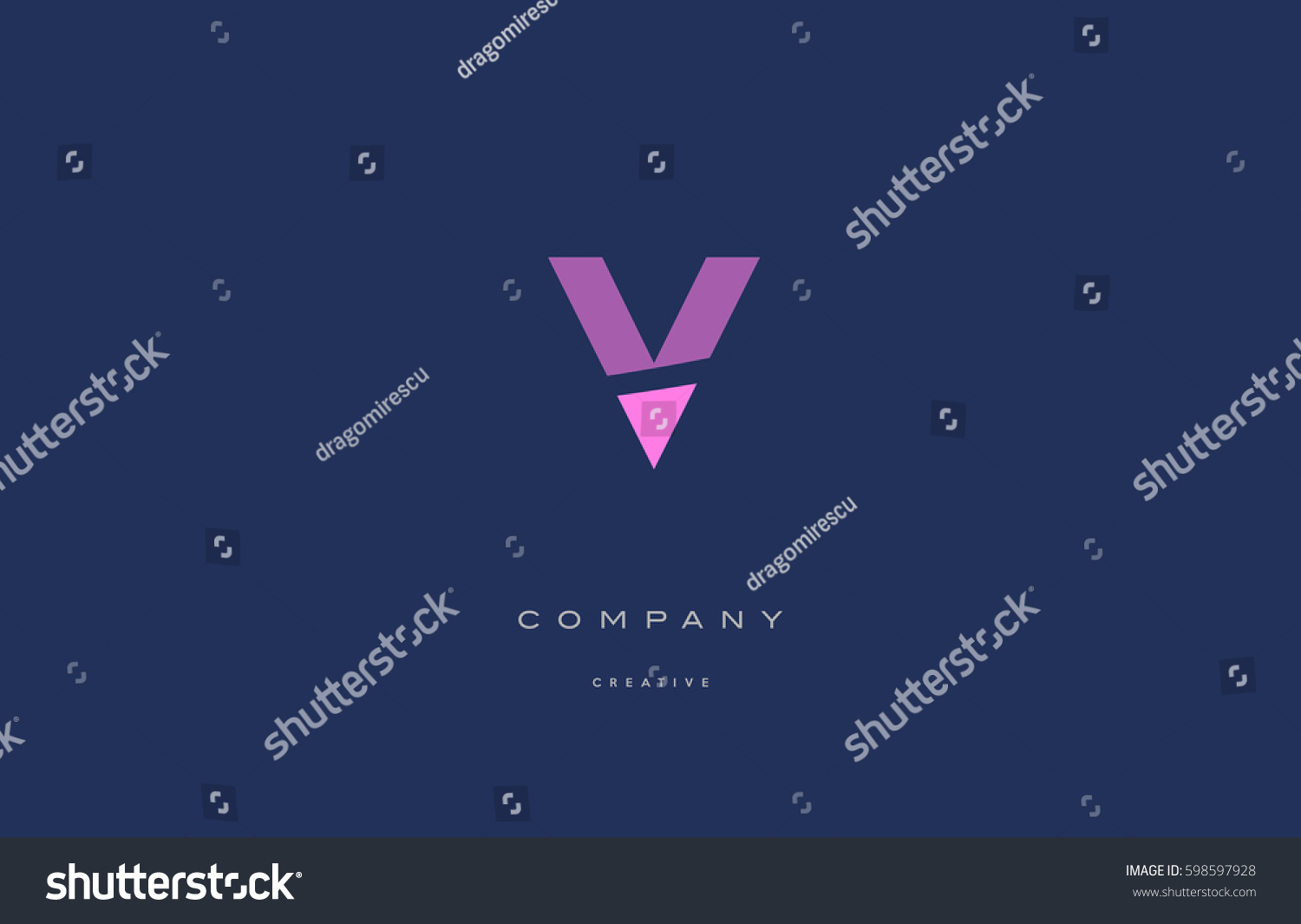 Pink Blue Pastel Modern Abstract Alphabet Stock Vector (Royalty Free ...