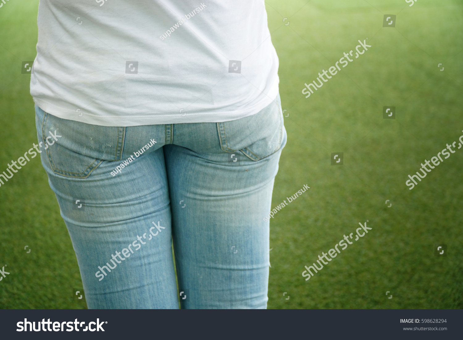 Sexy Womans Butt Tight Jeans Stock Photo Shutterstock