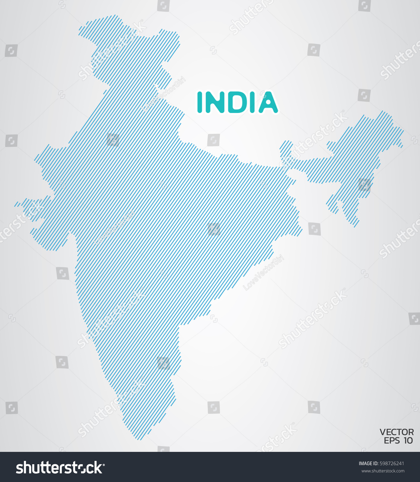 India Map Line Concept Stock Vector (Royalty Free) 598726241 | Shutterstock