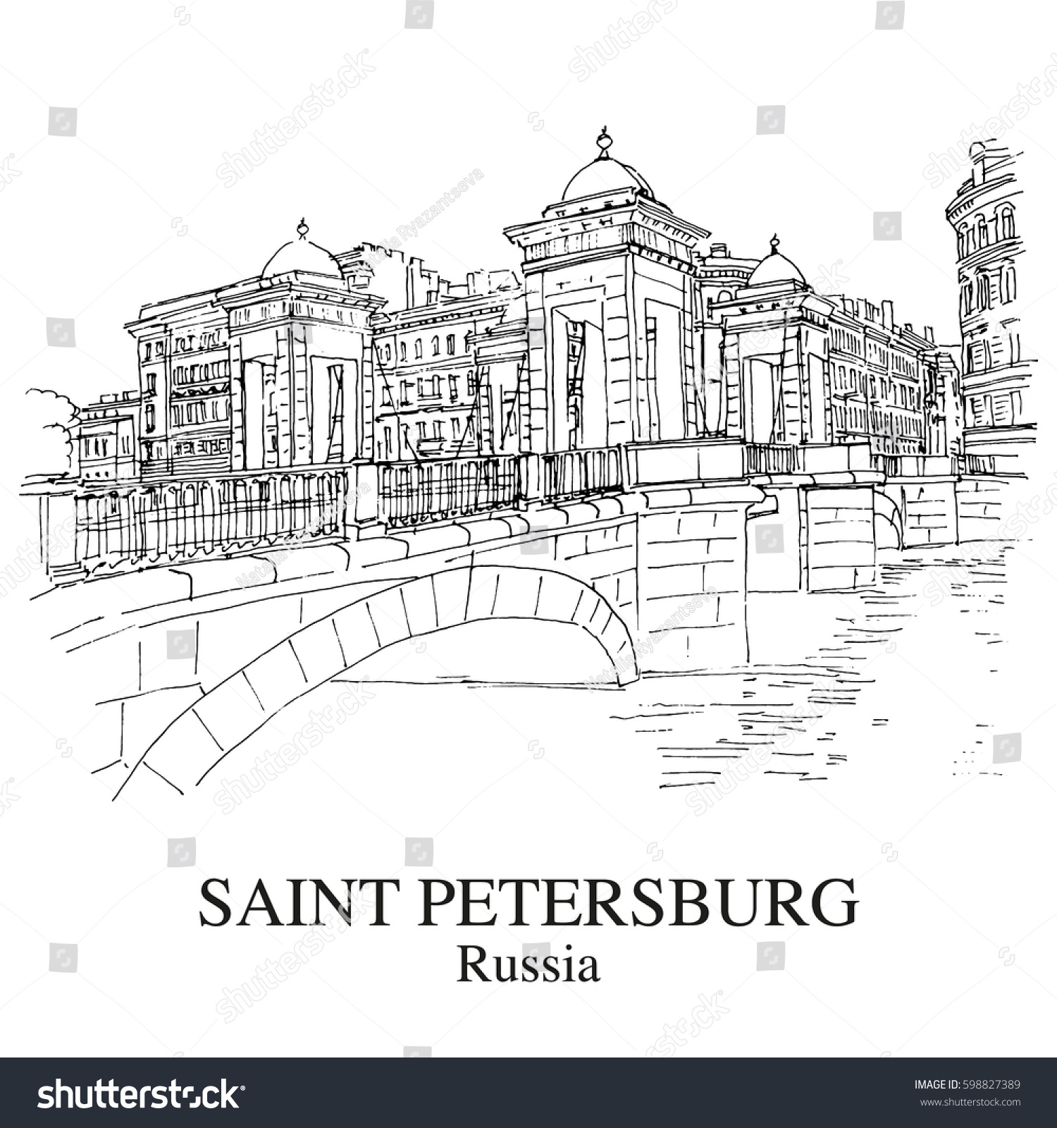 Раскраска мосты Санкт-Петербурга для детей