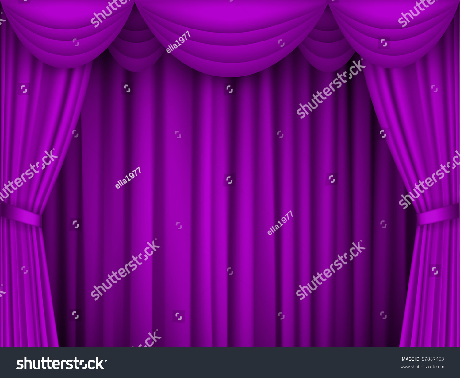 Violet Curtains On Stage Velvet Stage Stock Illustration 59887453 ...