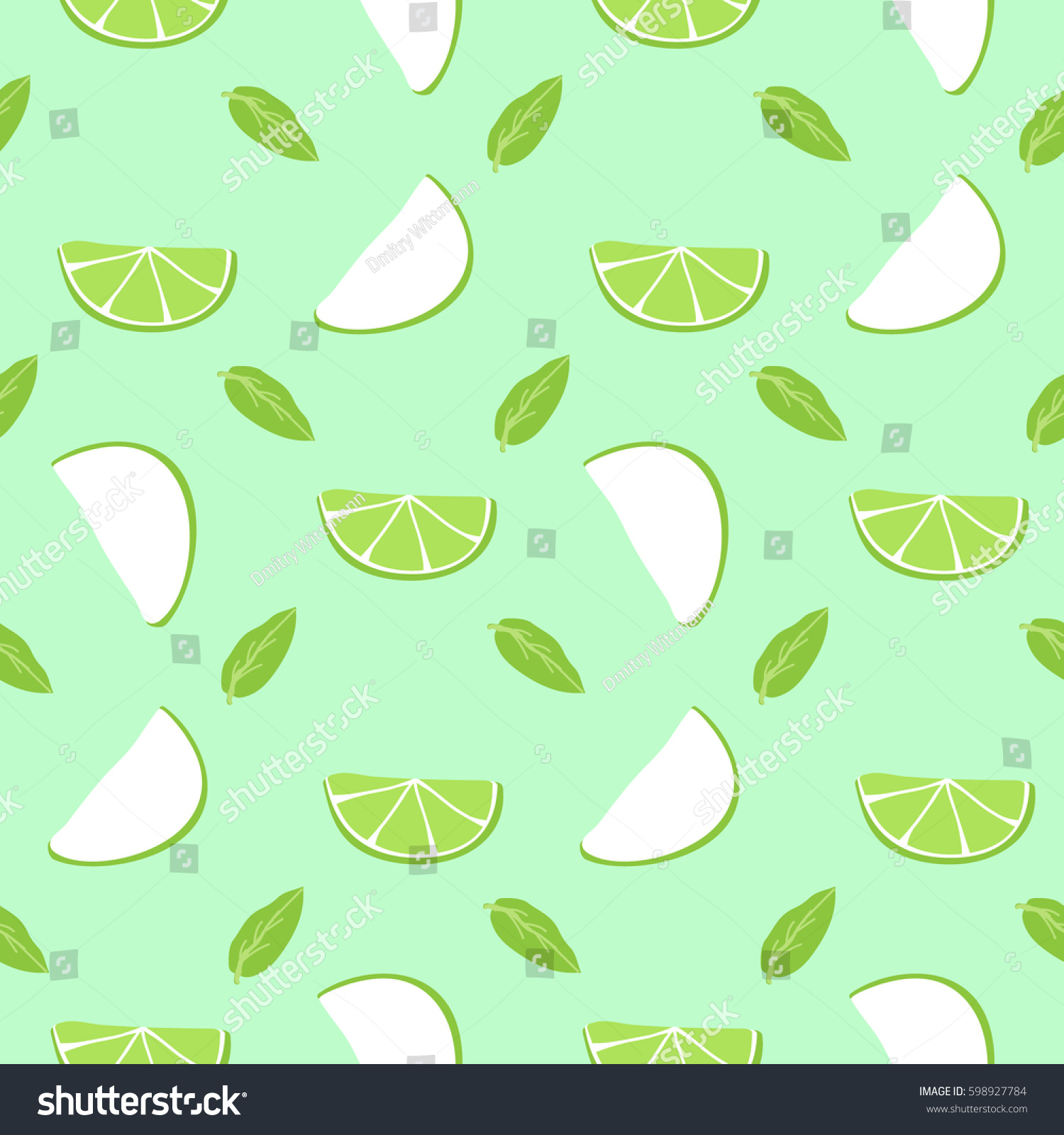 Fruit Texture Seamless Fresh Green Background Stock Vector (Royalty ...