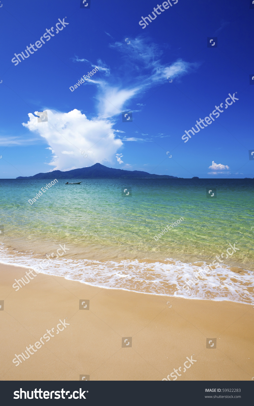 Tropical Island Beach Pulau Sibu Island Stock Photo 59922283 