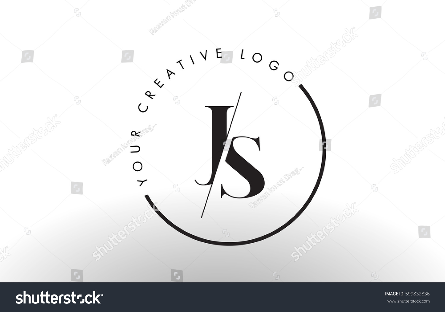 Js Letter Logo Design Creative Intersected Stock Vector (Royalty Free ...