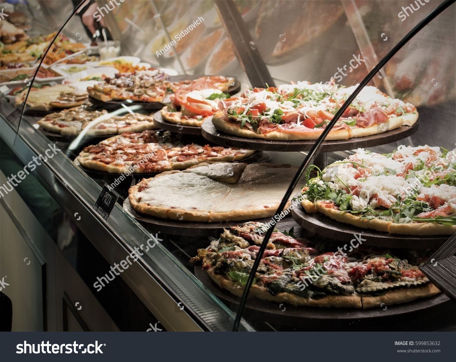 Italian Pizza Counter Stock Photo 599853632 | Shutterstock