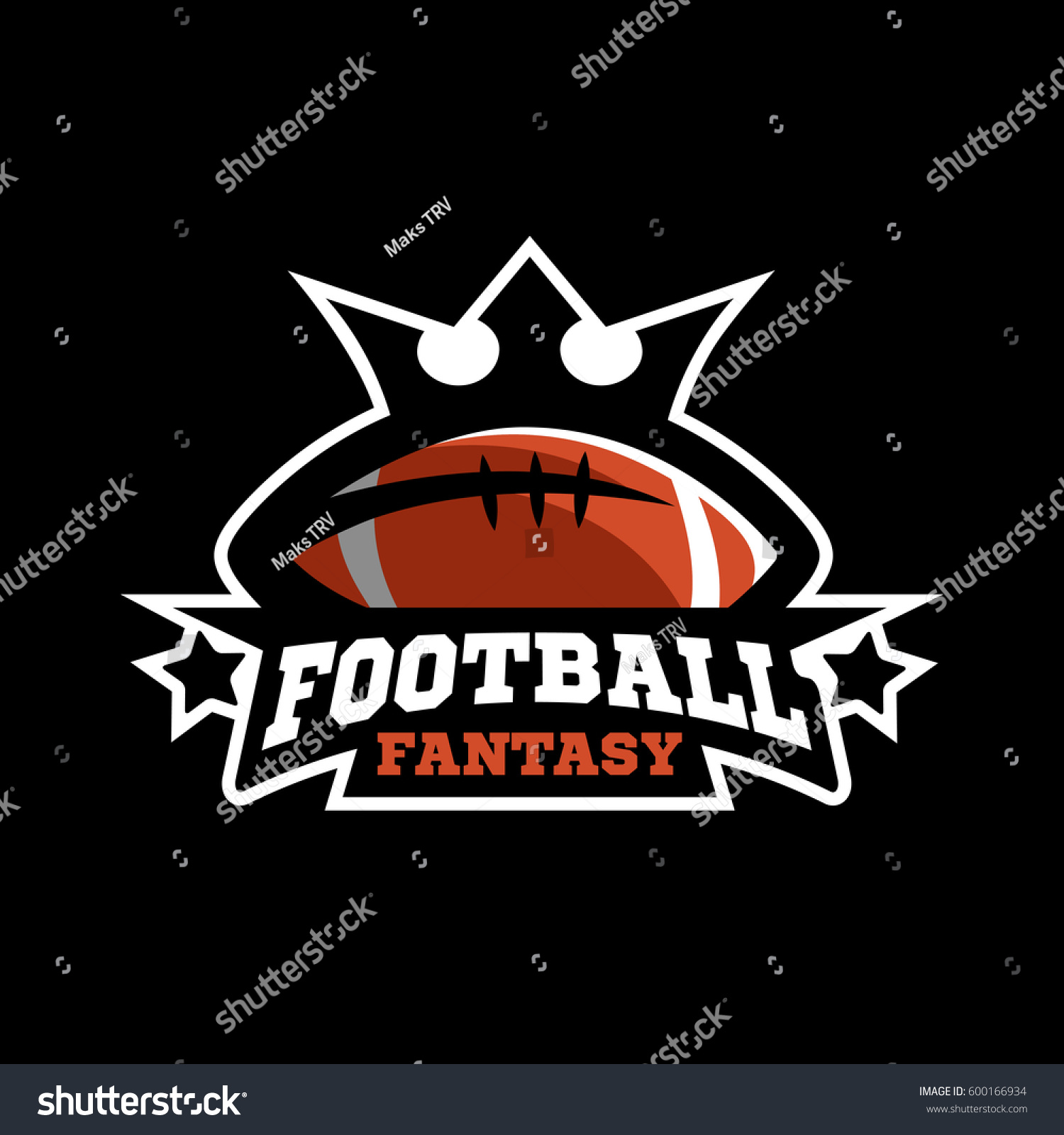 American Football Fantasy Logo Stock Illustration 600166934 | Shutterstock