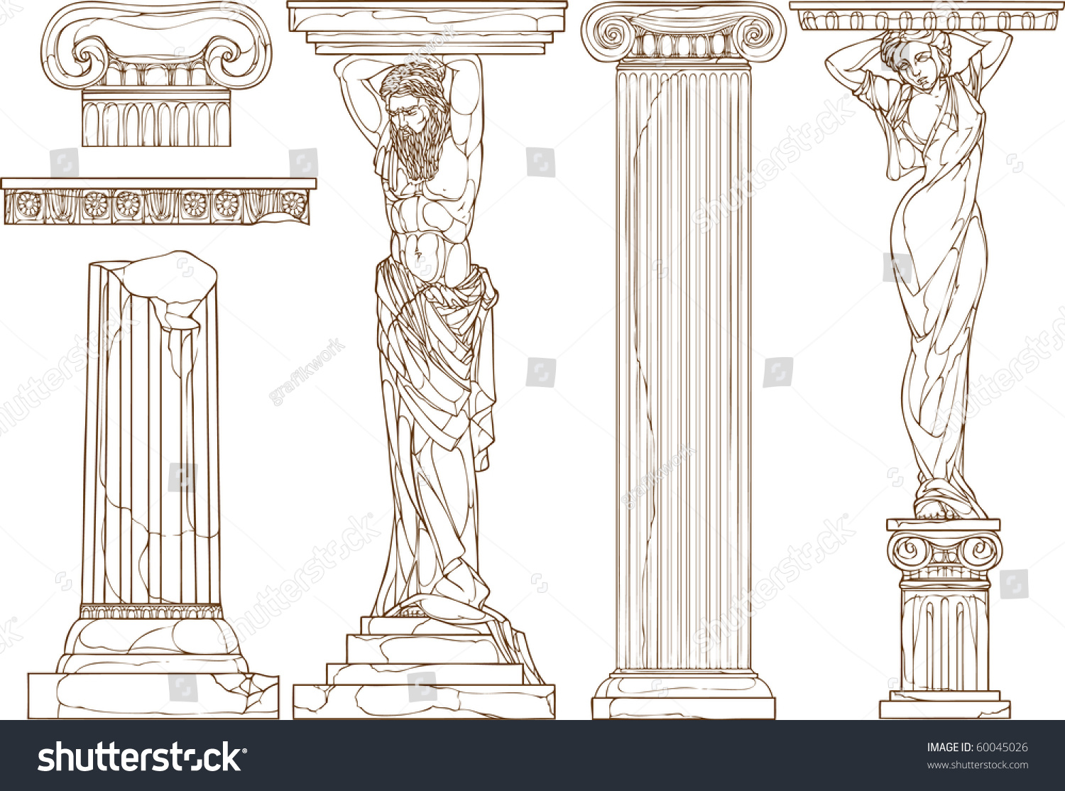 Греческие колонны с Атлантом