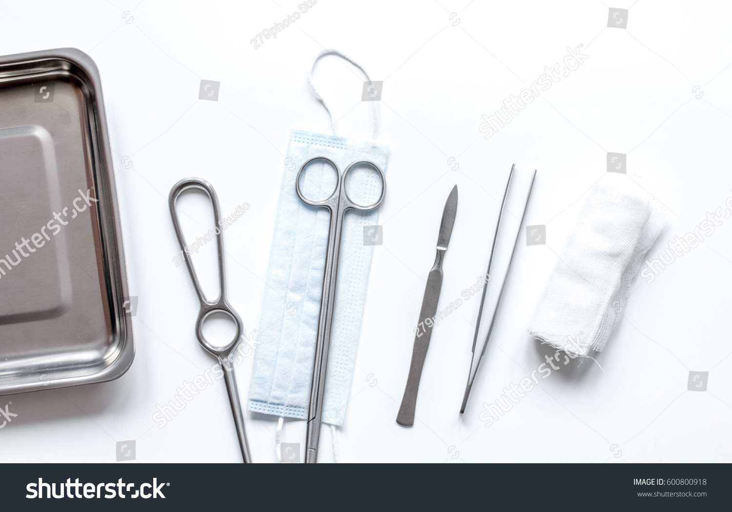 Instruments Plastic Surgery On White Background Stock Photo 600800918 ...