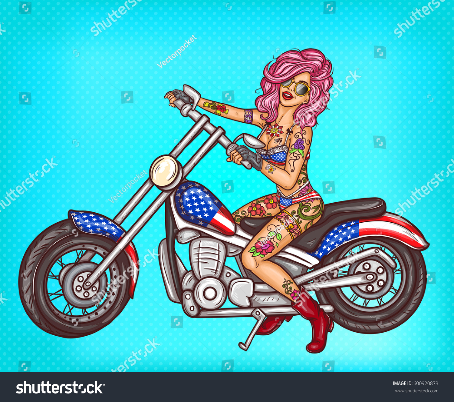 Vector Pop Art Pin Illustration Sexy Stock Vector Royalty Free