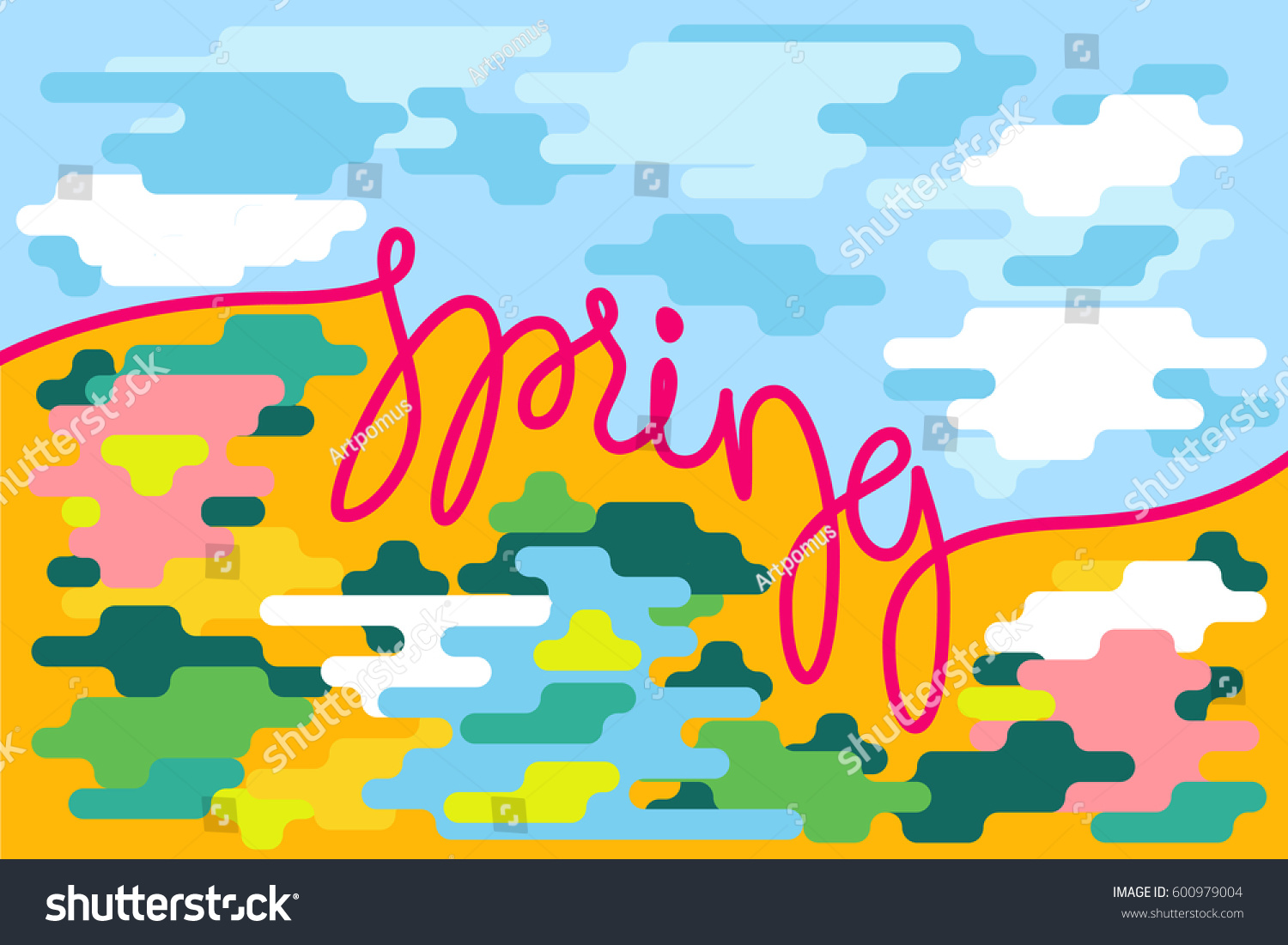 spring-letter-on-colourful-flat-background-stock-vector-royalty-free