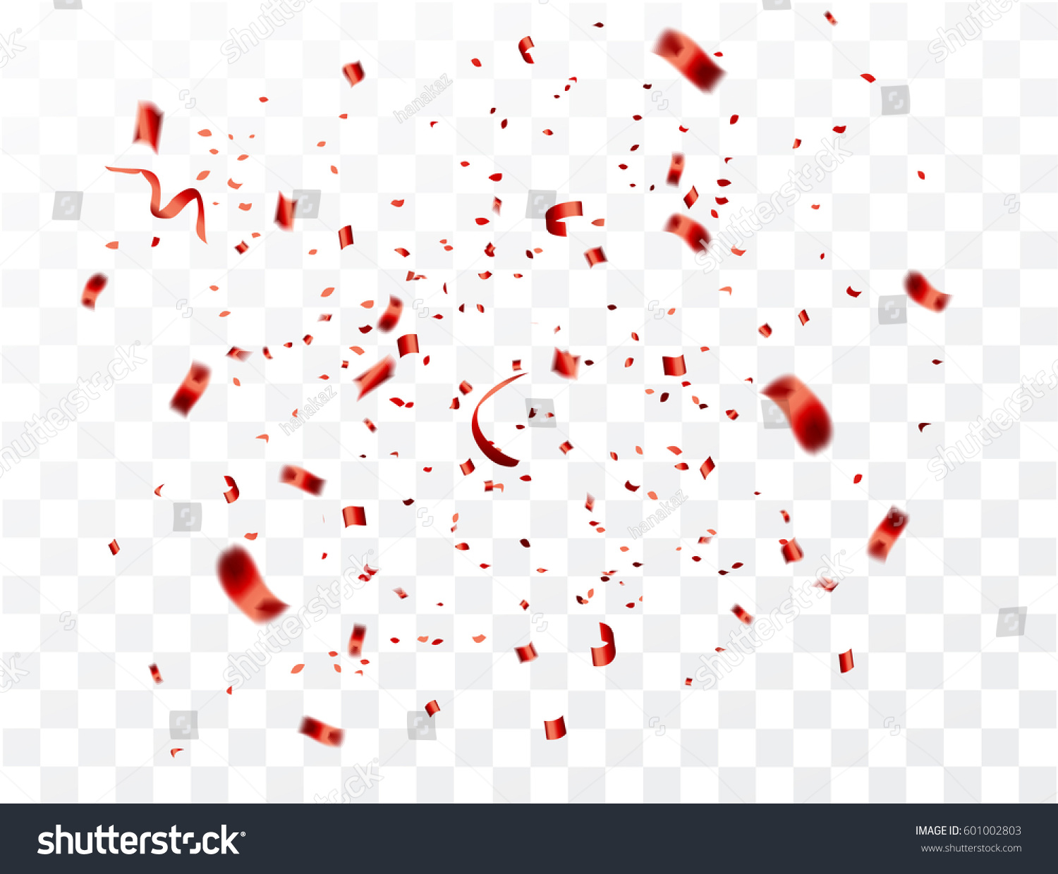 Celebration Background Template Confetti Red Ribbons Stock Vector Royalty Free 601002803 3676