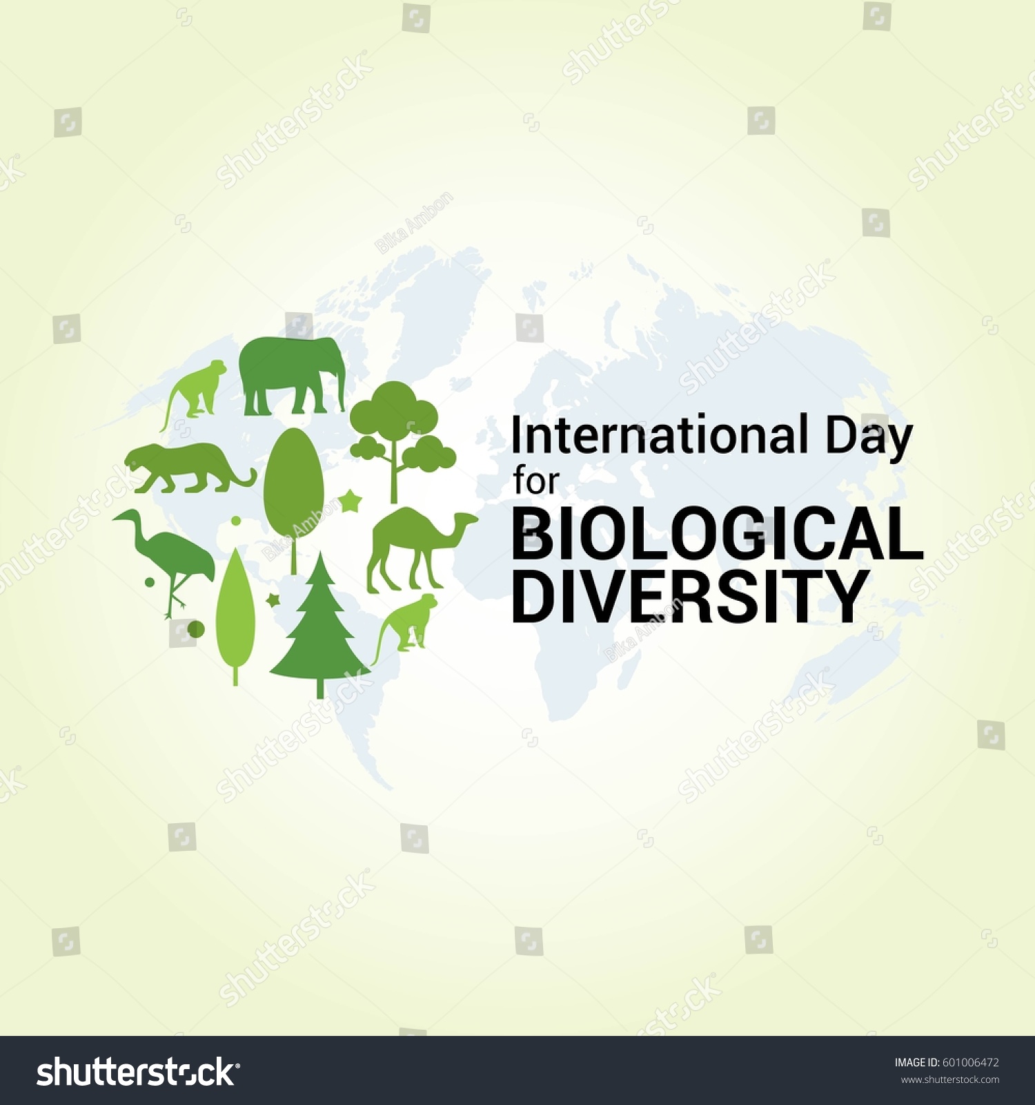 International Day Biological Diversity Vector Illustration Stock Vector ...