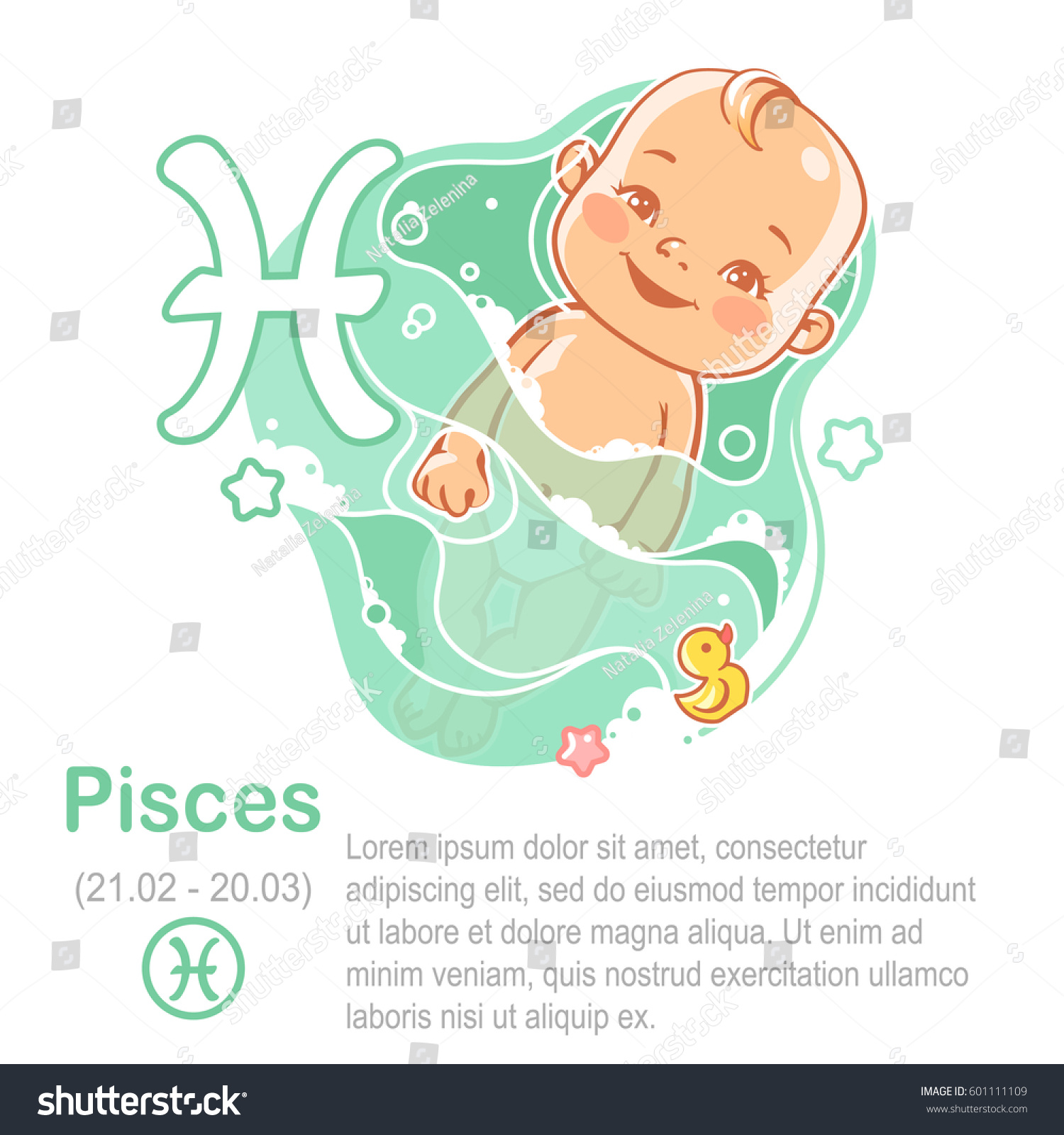 Childrens Horoscope Icon Kids Zodiac Cute Stock Vector (Royalty Free ...