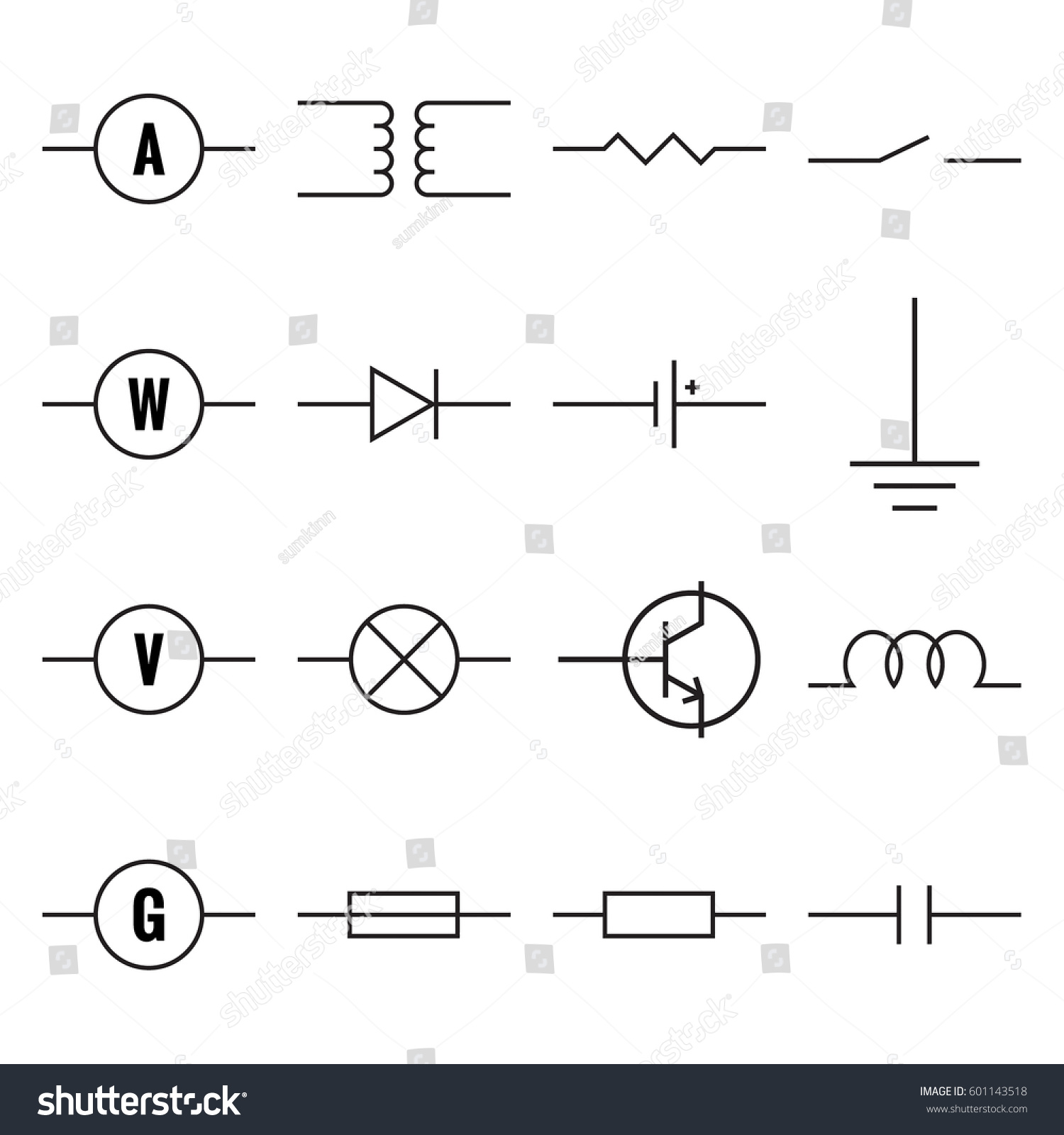 Set Electronic Components Circuits Motherboards Stock Vector (Royalty ...