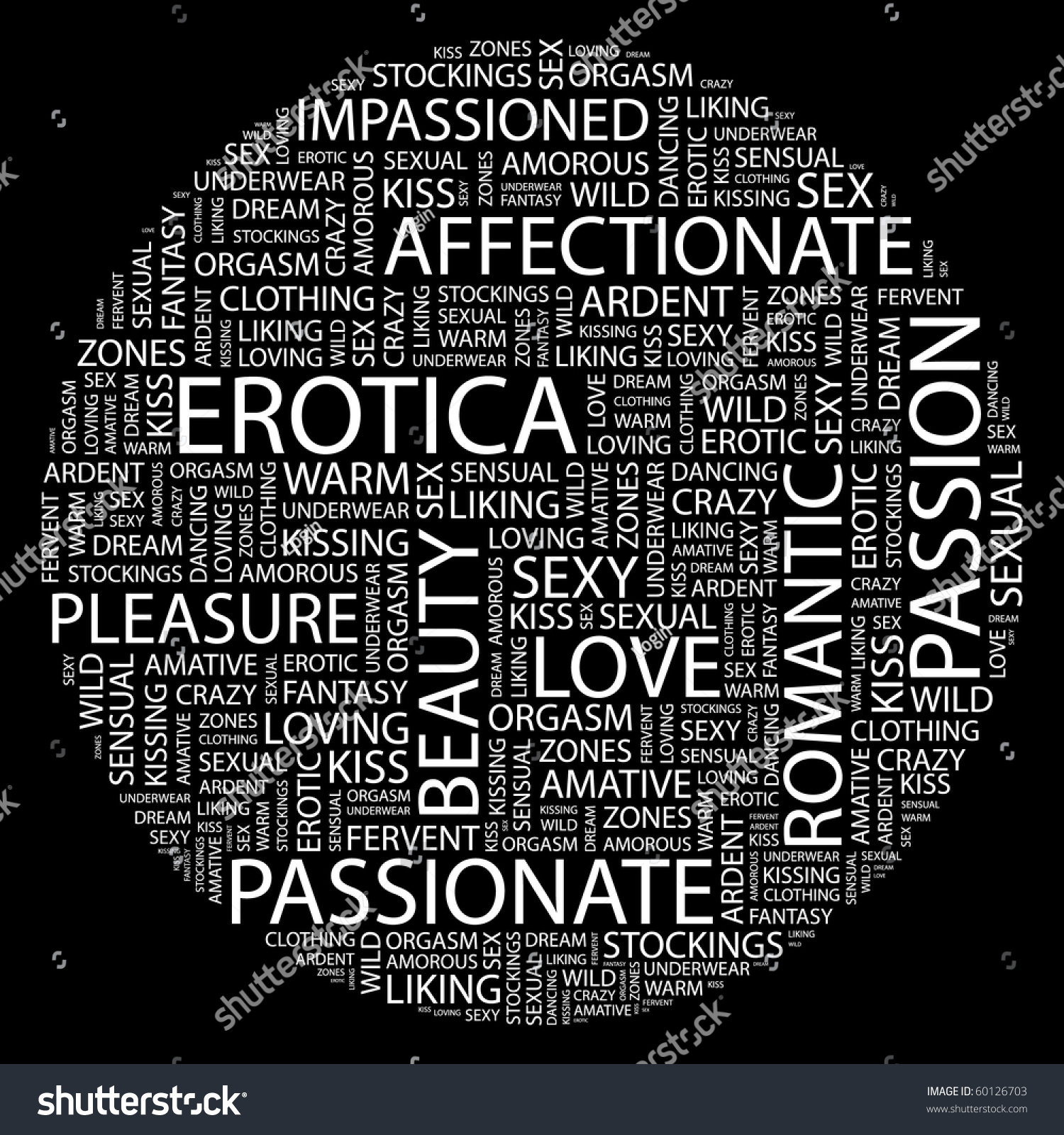 Erotica Word Collage On Black Background Stock Vector Royalty Free 60126703 Shutterstock 7983