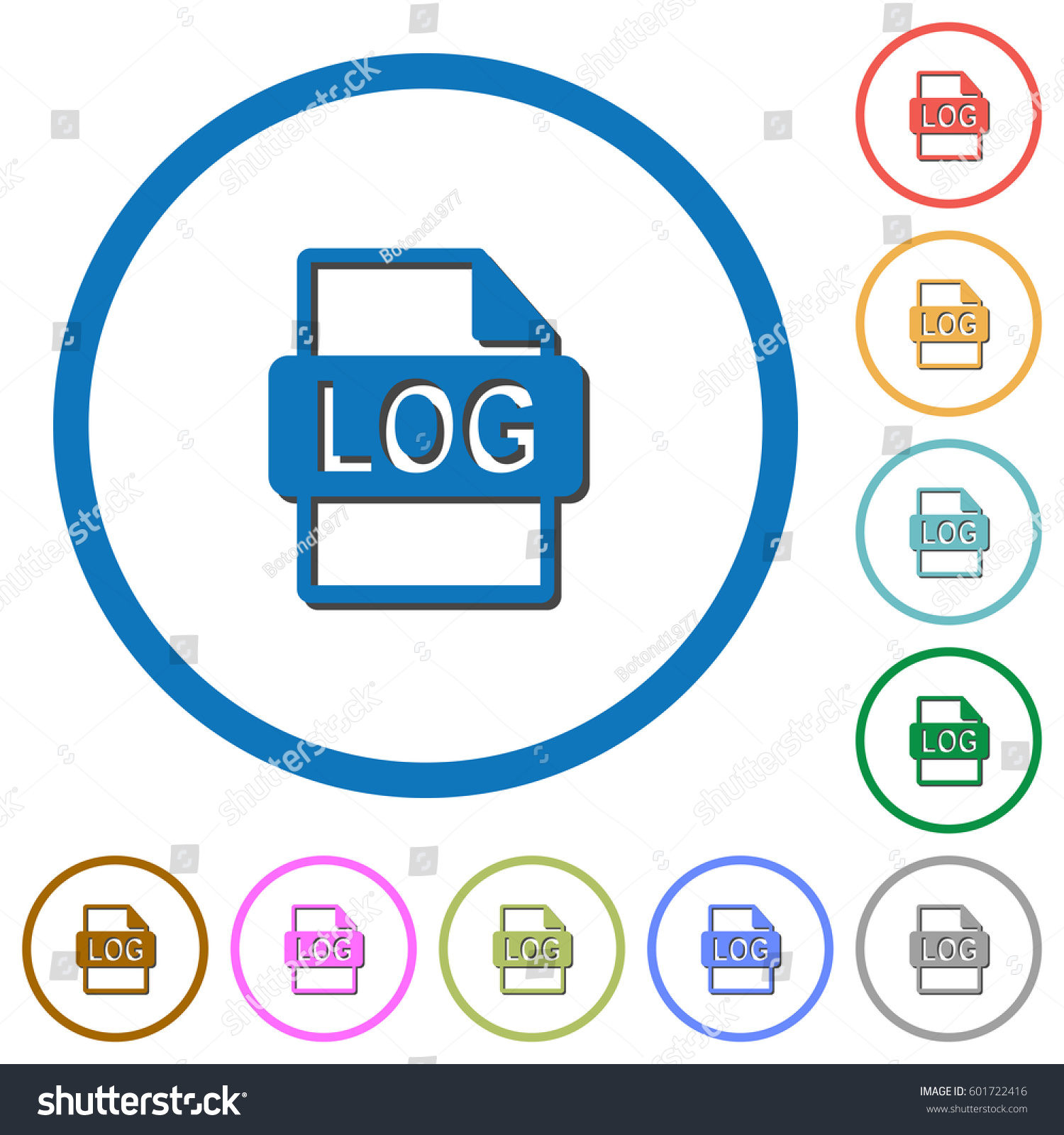 Log File Format Flat Color Vector Stock Vector (Royalty Free) 601722416 ...