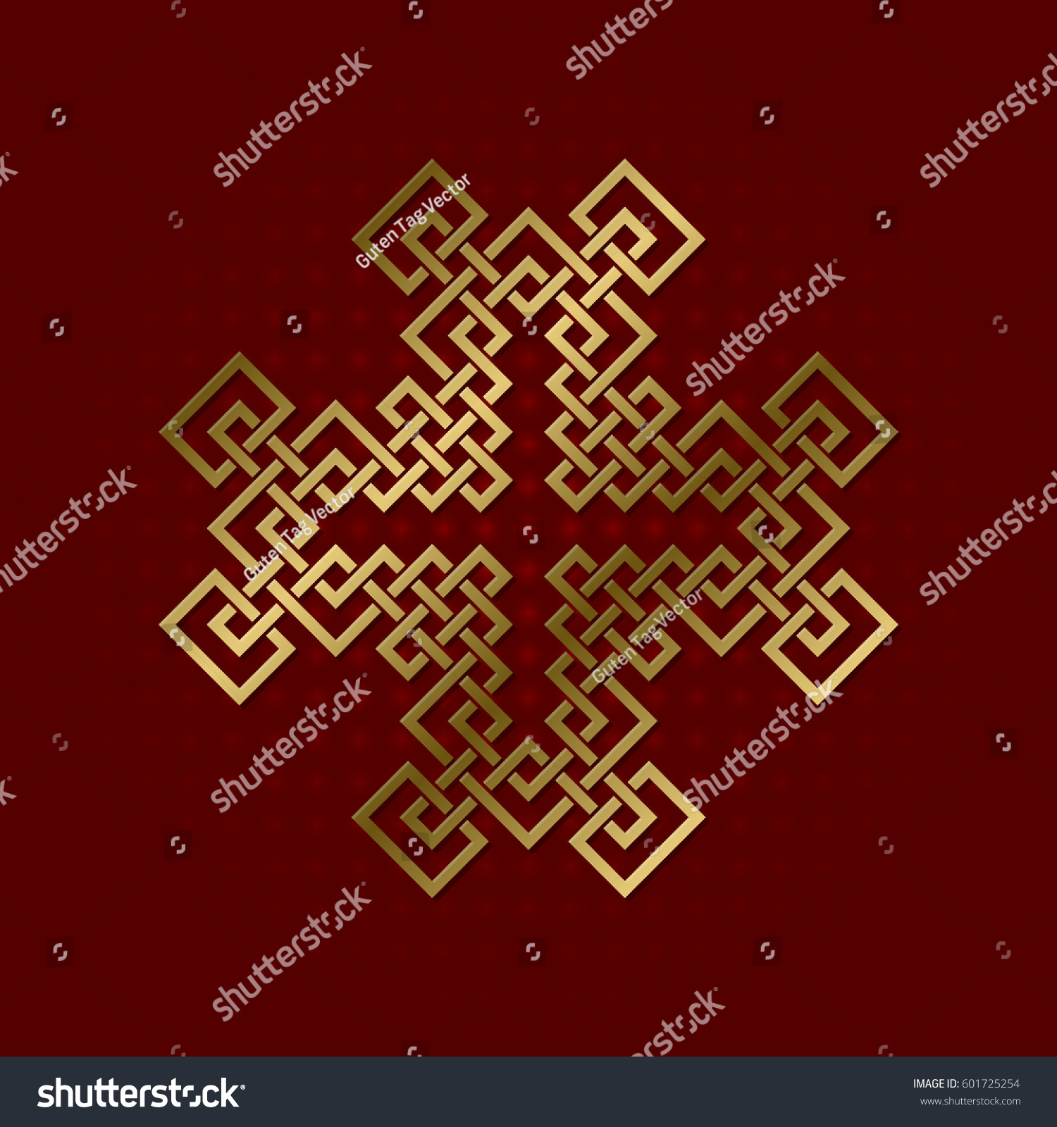 Sacred Geometric Symbol Cruciform Plexus Golden Stock Vector (Royalty ...