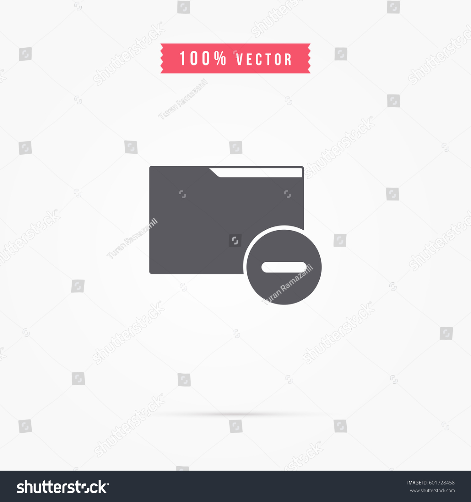 Simple Folder Icon Stock Vector (Royalty Free) 601728458 | Shutterstock