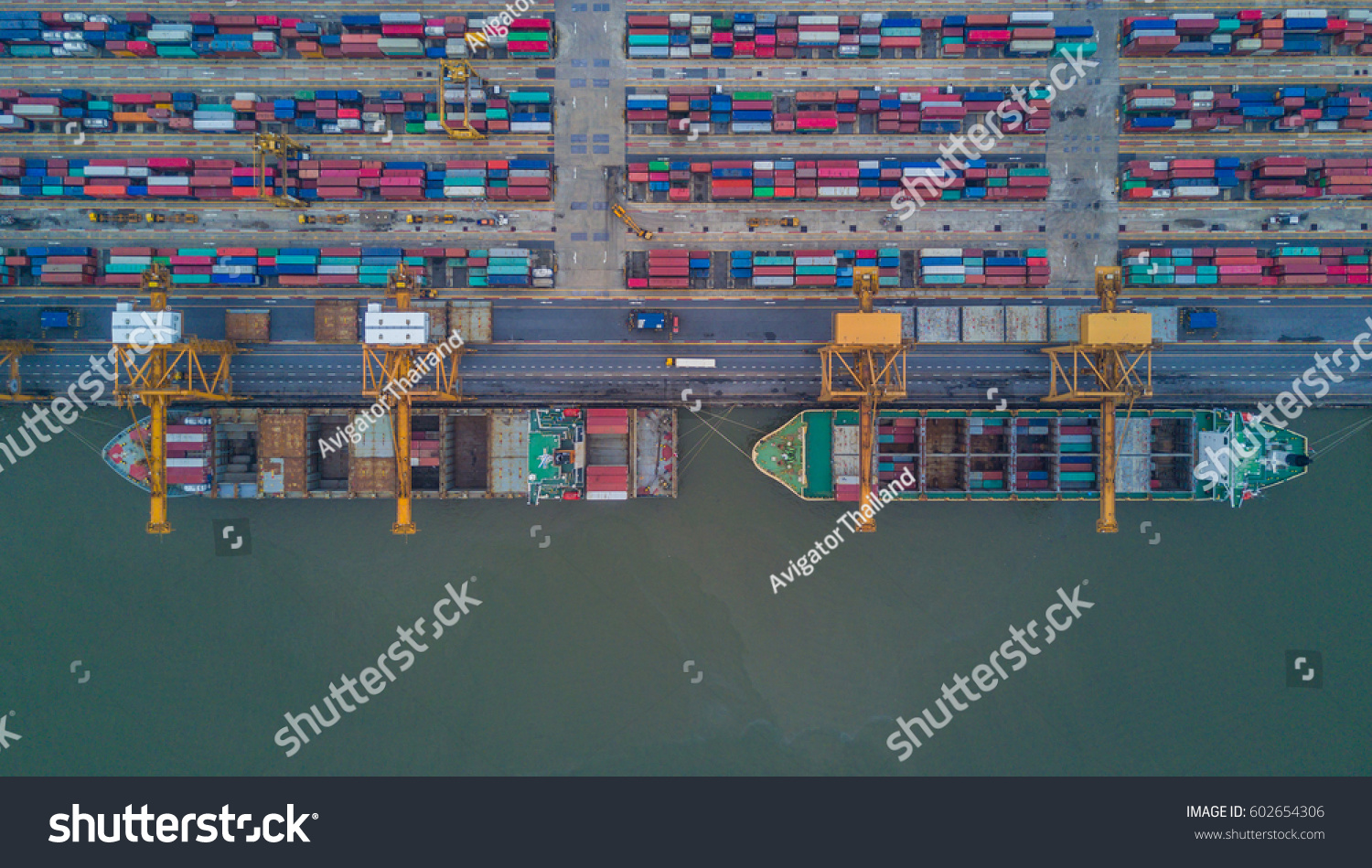 Aerial Top View Drone Container Cargo Stock Photo 602654306 | Shutterstock