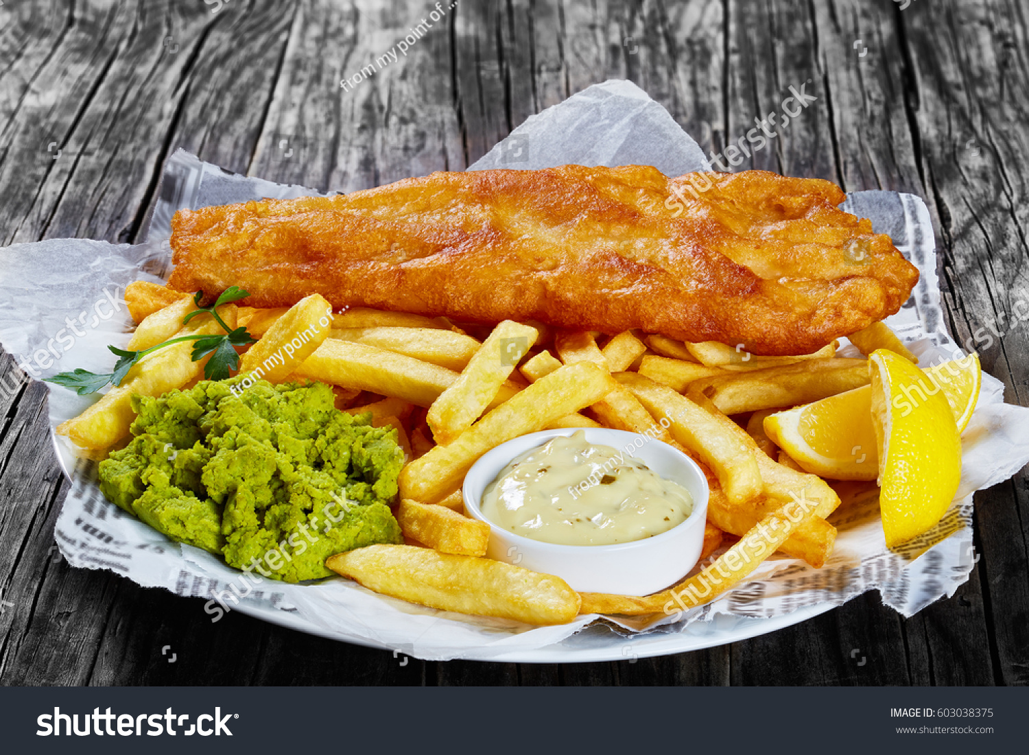 Delicious Crispy Fish Chips Fried Cod Stock Photo 603038375 | Shutterstock